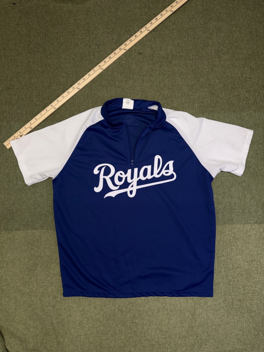 Royals Men's Long Sleeve Pullover - Navy & White